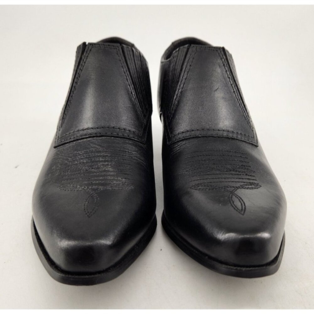 Durango Women's 7M Black Leather Low Western Slip On Cowboy Boot RD3520 - Picture 3 of 14